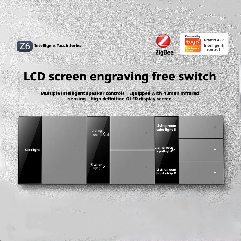 Smart Home System - Tuya App Intelligent Control Switch Zigbee
