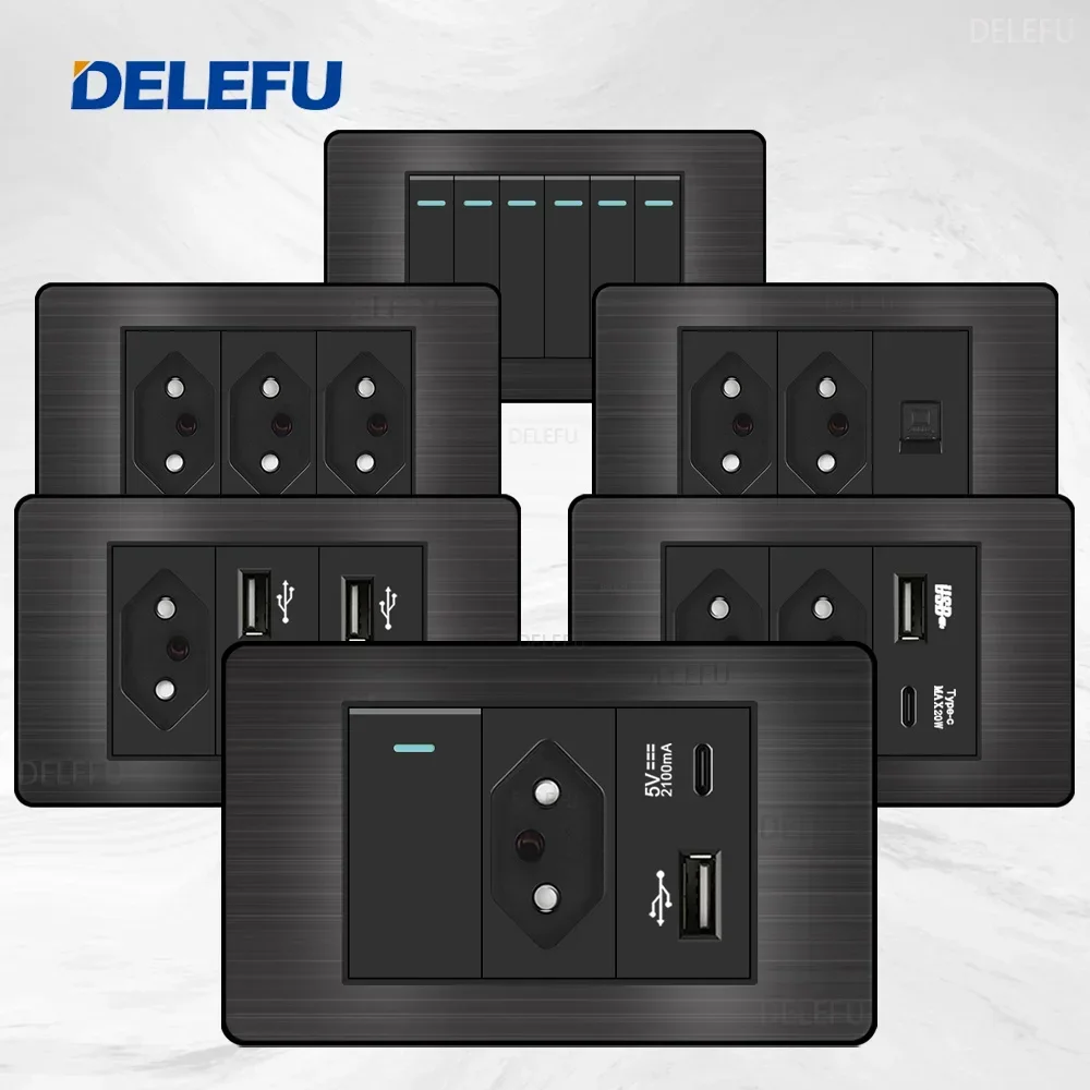 Smart Home News - DELEFU- Stainless steel black panel series