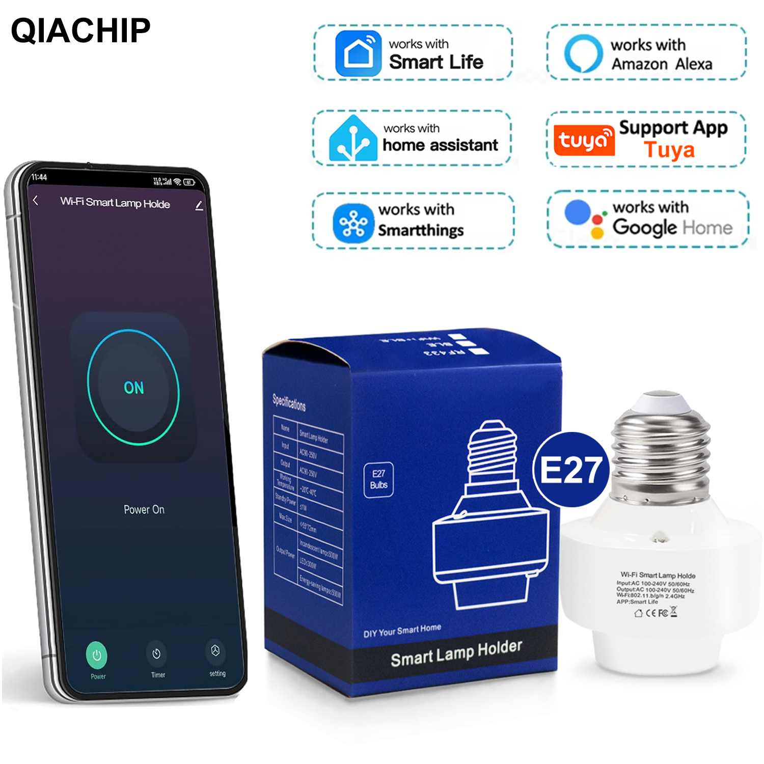 Smart Home Energy - Tuya Smart E27 Socket Switch APP