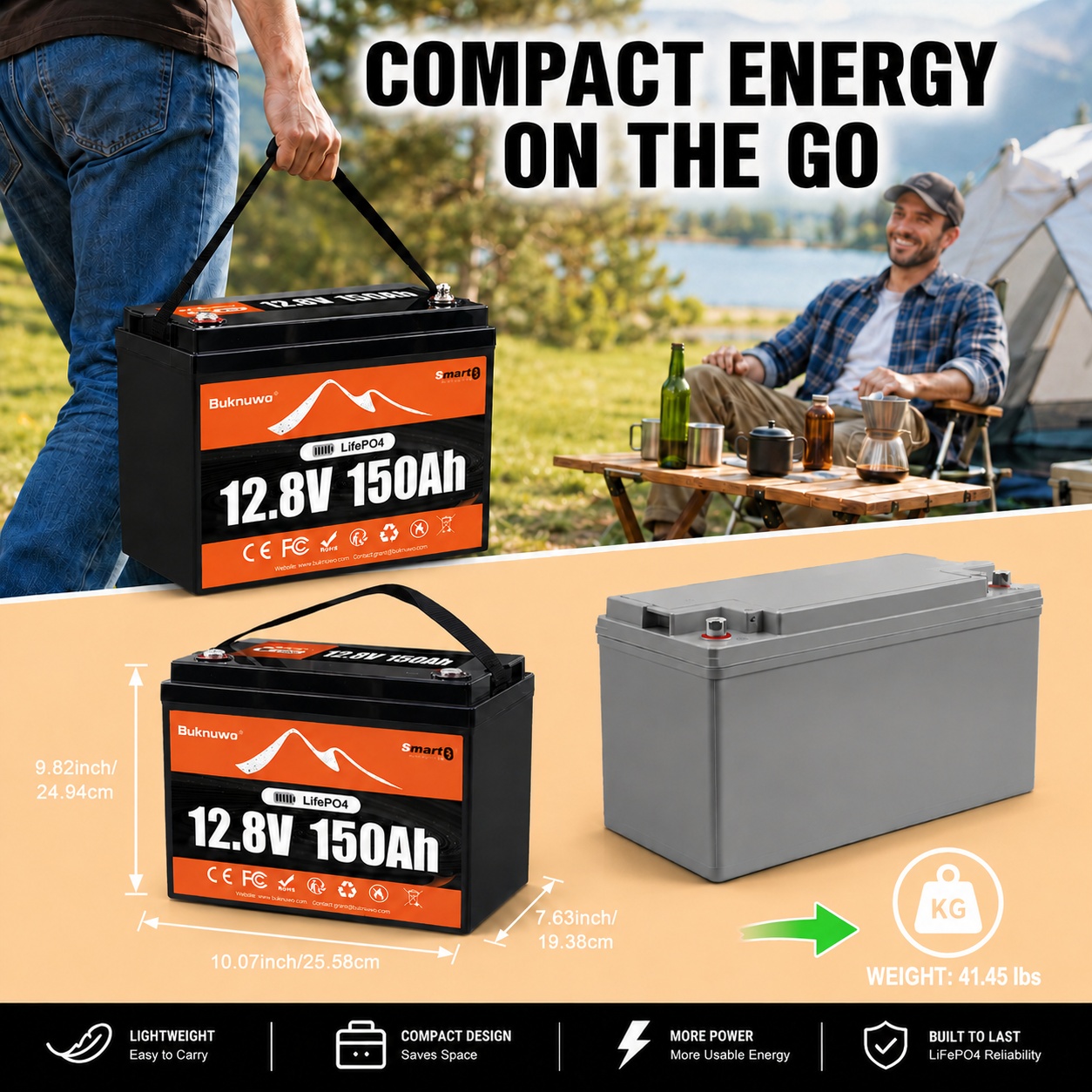 Smart 12V/12.8V 150Ah Bluetoot - Smart Home Energy incelemesi ve fiyatı