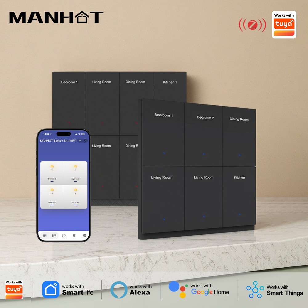 Manhot DIY Name Switch Zigbee  - Smart Home Display incelemesi ve fiyatı