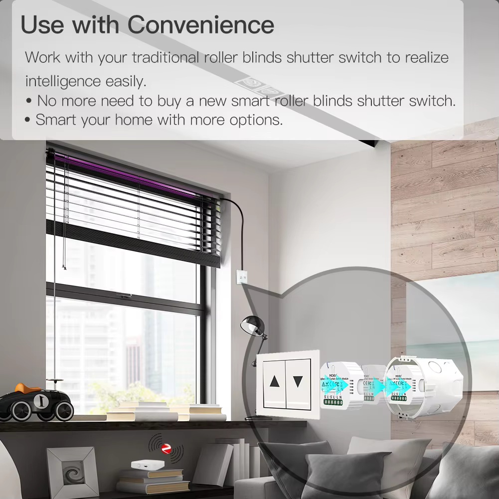 MOES ZigBee Smart RF433 Curtai - Curtain Motor incelemesi ve fiyatı