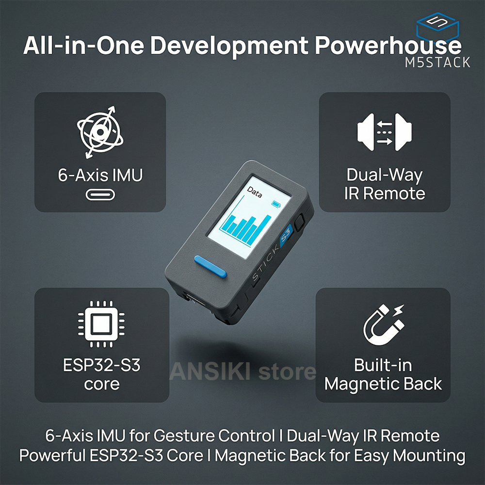 M5Stack M5StickS3 ESP32-S3 IoT - Smart Home Display incelemesi ve fiyatı