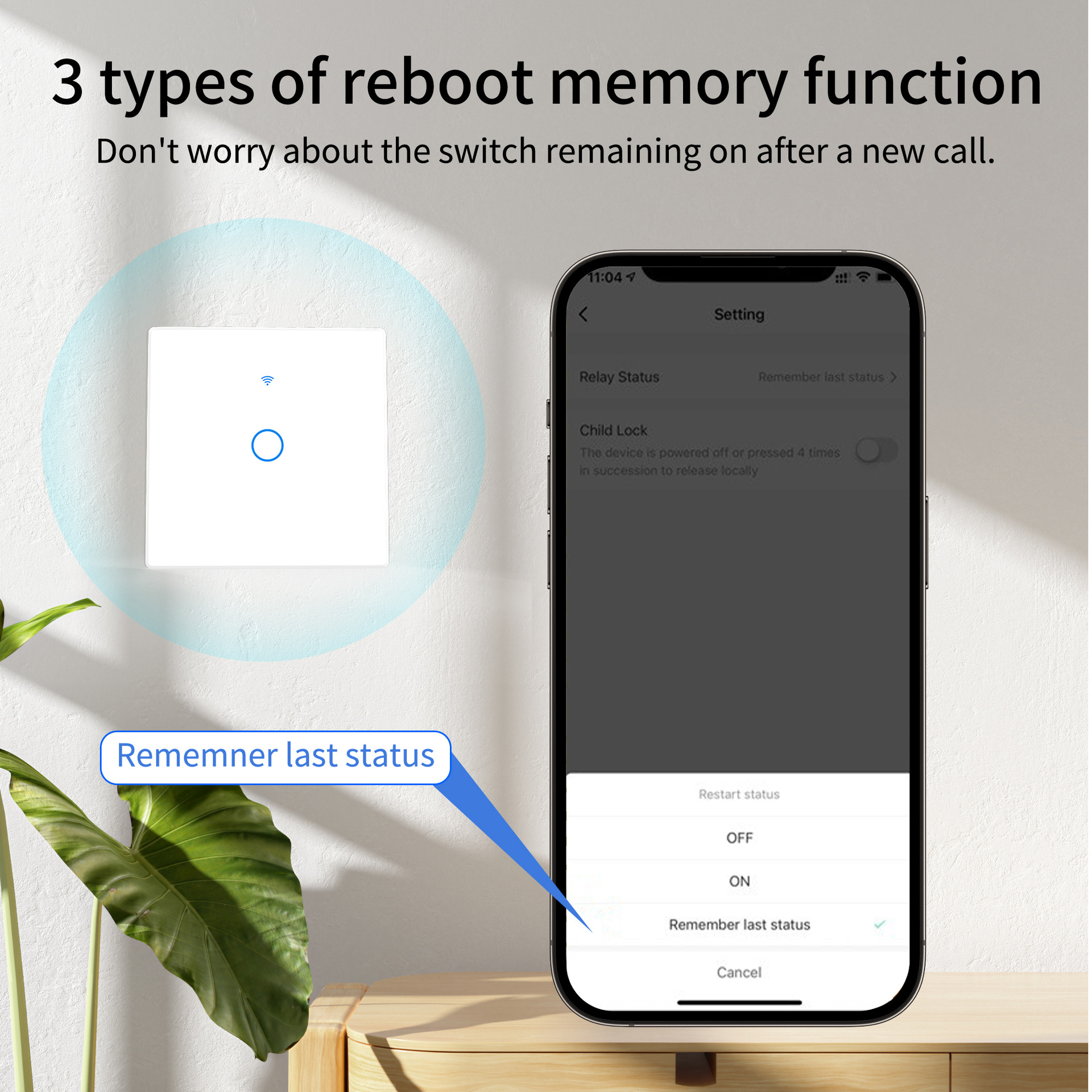WiFi RF 433mhz Touch Wall Ligh - Smart Home System incelemesi ve fiyatı