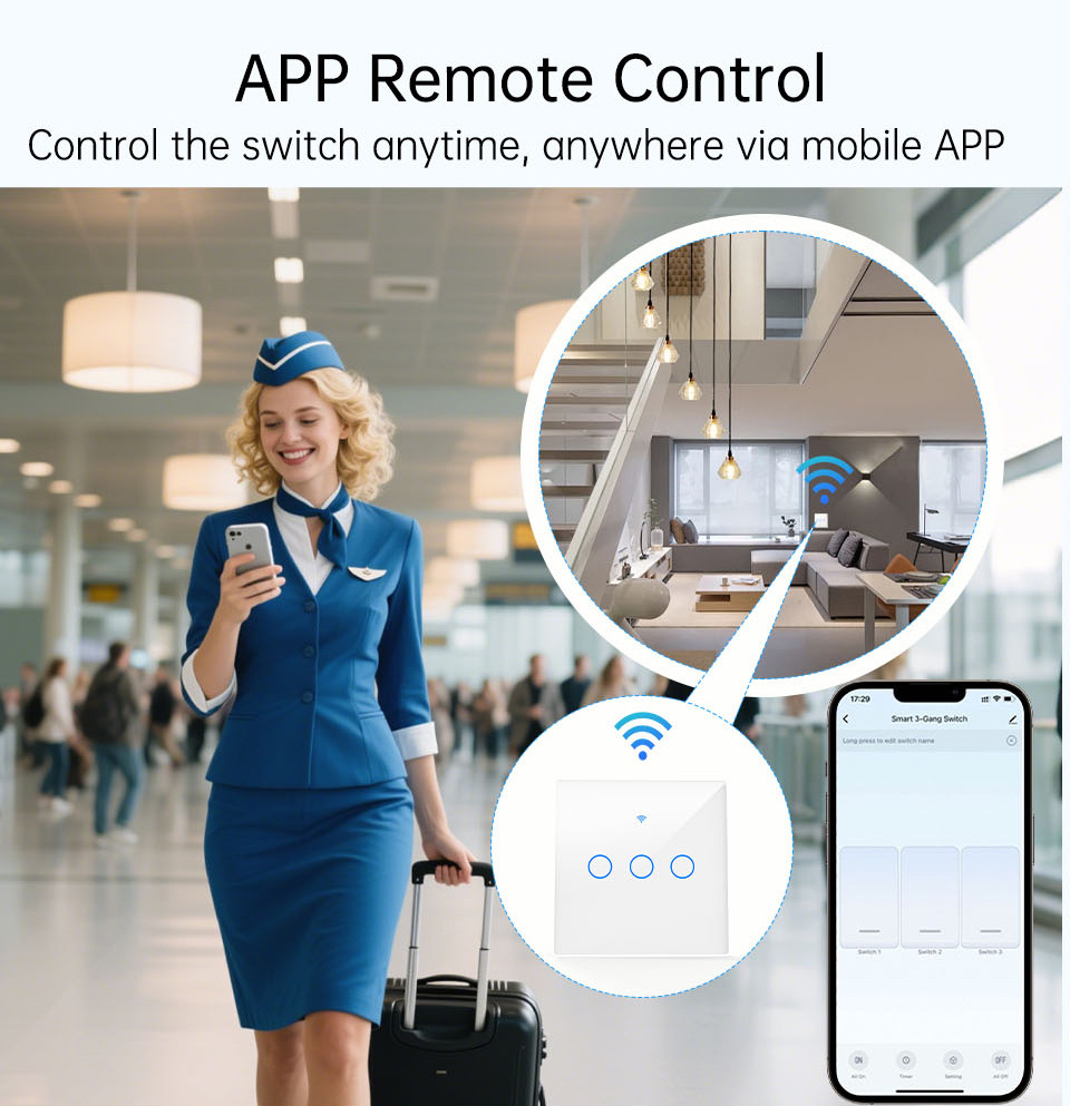 WiFi RF 433mhz Touch Wall Ligh - Smart Home System incelemesi ve fiyatı