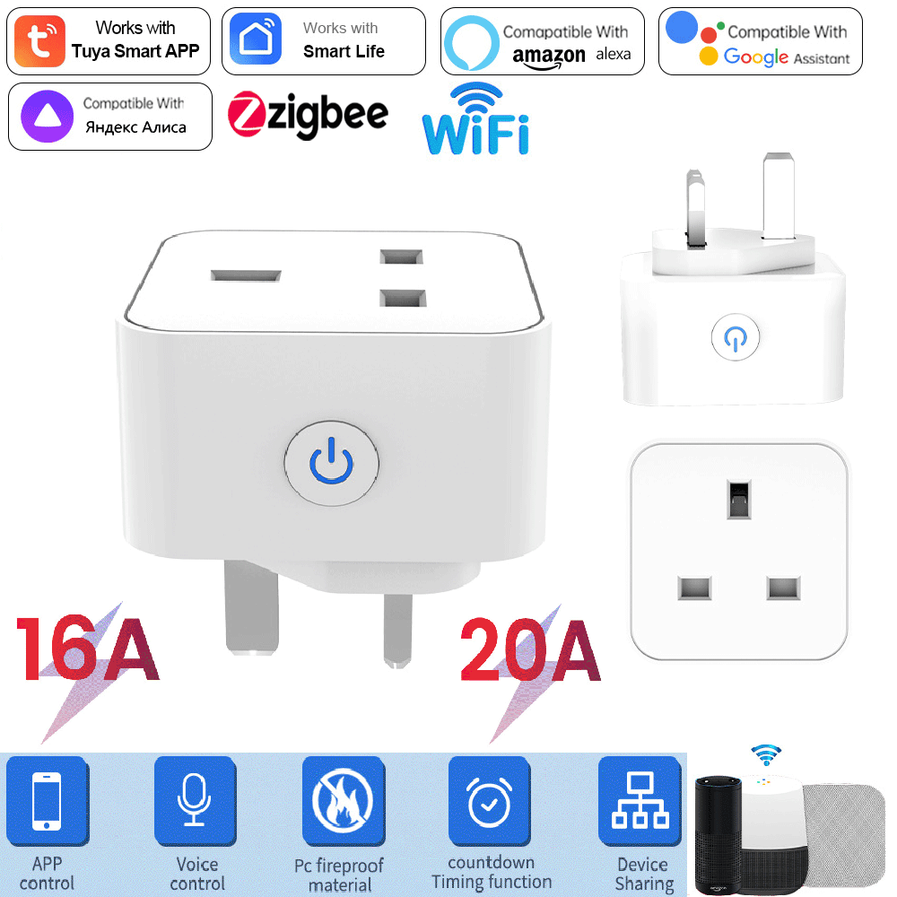 Tuya Smart Socket 16A/20A WiFi - Smart Home Energy incelemesi ve fiyatı