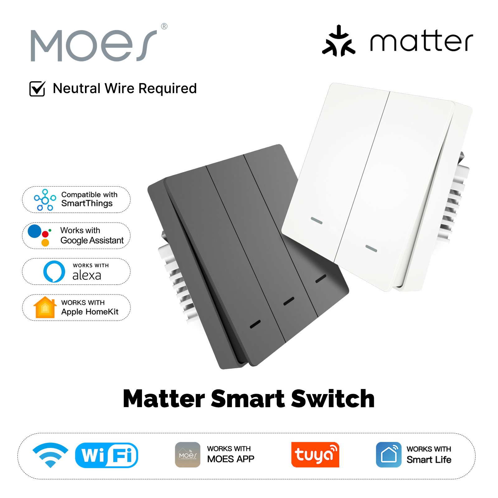 MOES Matter Tuya WiFi Smart Li - Smart Home Tablet incelemesi ve fiyatı