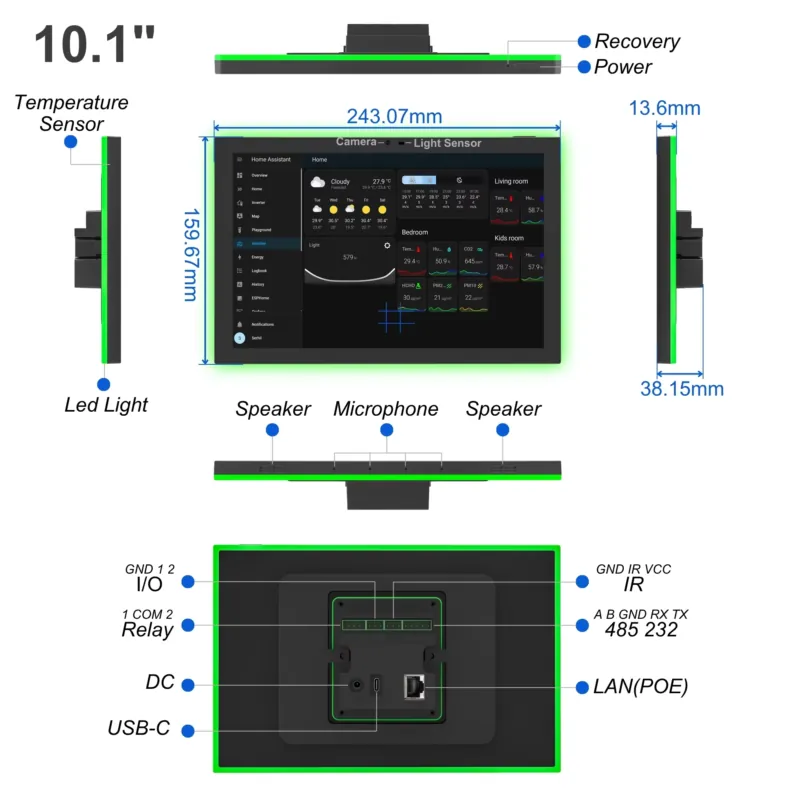 Home Assistant 10.1 Inch Andro - Smart Home Tablet incelemesi ve fiyatı