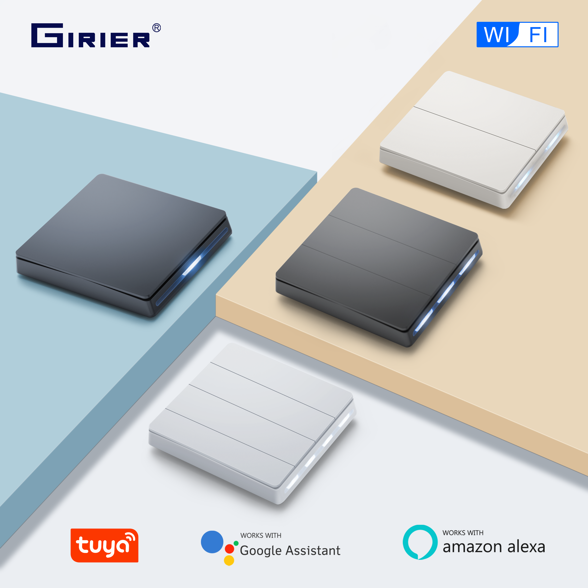 GIRIER Smart Light Switch WiFi - Smart Home System incelemesi ve fiyatı