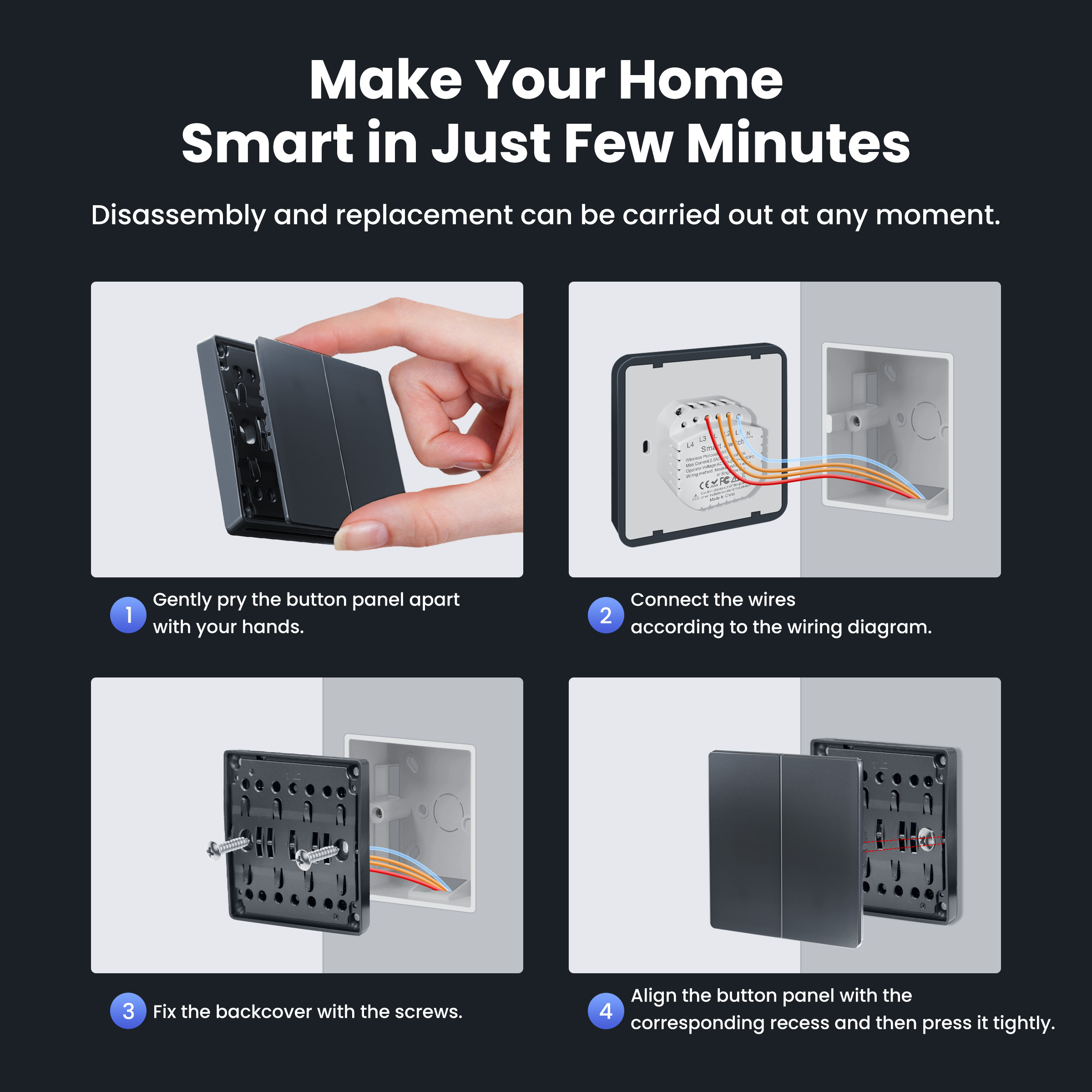 GIRIER Smart Light Switch WiFi - Smart Home System incelemesi ve fiyatı